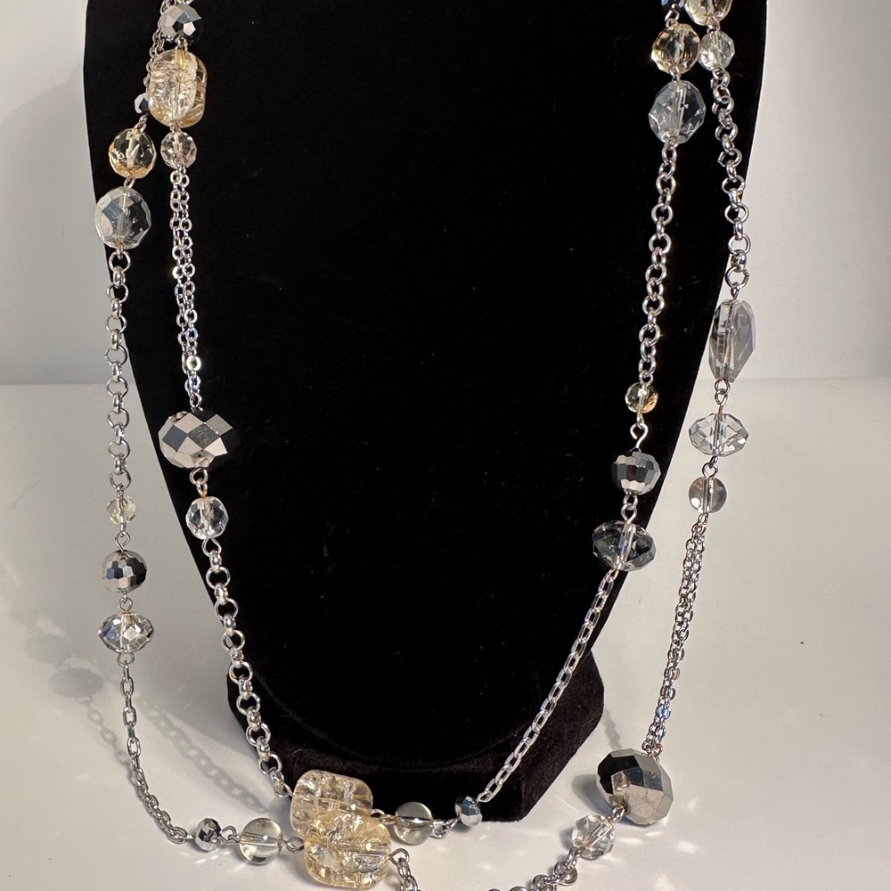 Chico’s Silver and Gold with acrylic beads, necklace